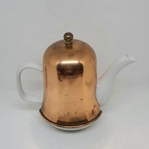 Copper Covered Ceramic Tea Pot